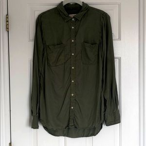 Merona Olive Green Long Sleeve Button Down